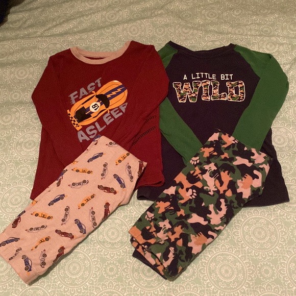 WONDER NATION SLEEPWEAR Toddler Boy - Size 5T - Pajamas Set - 2 Sets - 4 Items